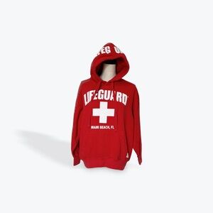 Vibrant Red Lifeguard Hoodie